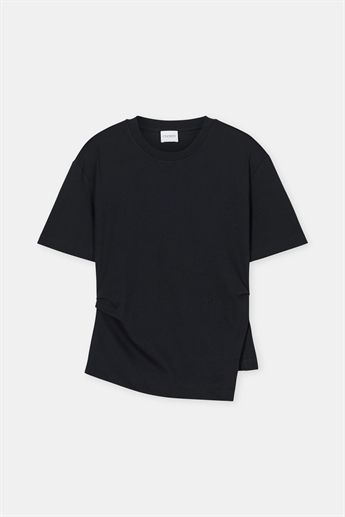 Closed, C95633 Draped T-shirt, Black